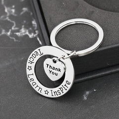 Teacher's Gift Keychain Appreciation Metal Key Ring Birthday Graduation