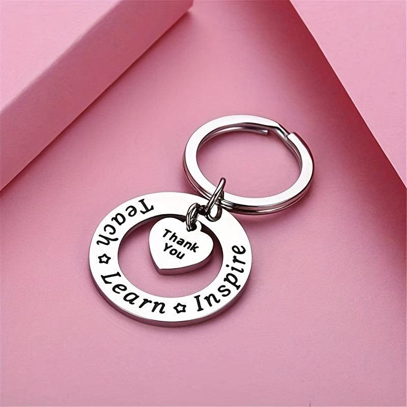 Teacher's Gift Keychain Appreciation Metal Key Ring Birthday Graduation