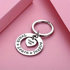 Teacher's Gift Keychain Appreciation Metal Key Ring Birthday Graduation