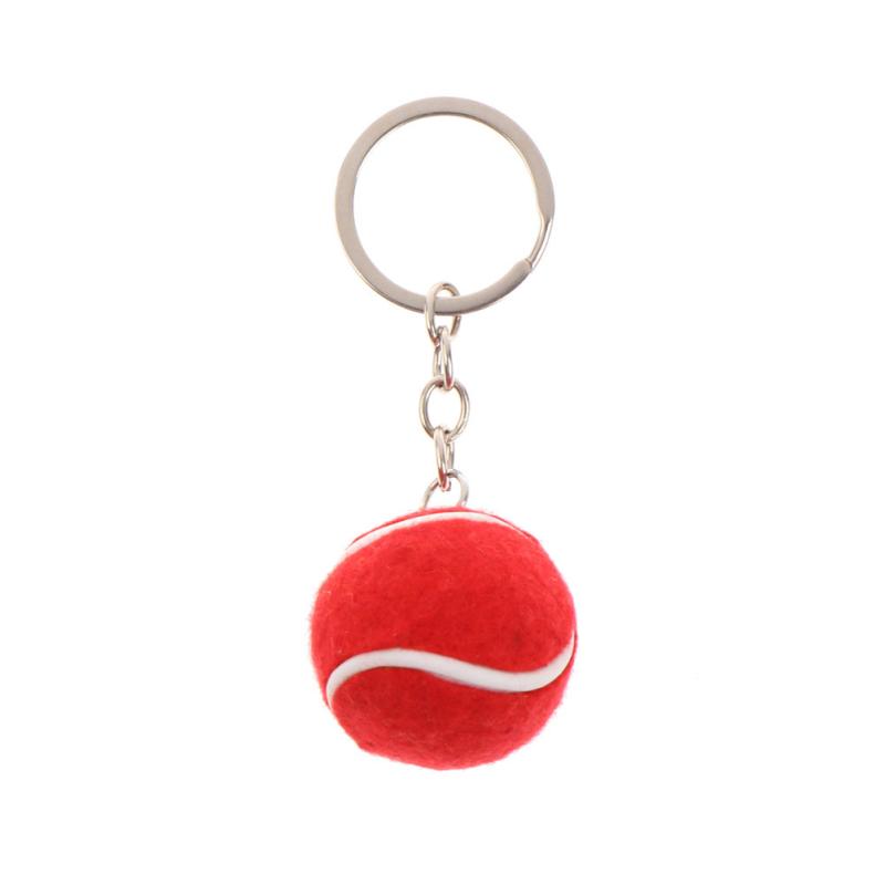Mini Tennis Metal Keychain For Men Women Sports Car Keyring Bag Pendant Decor