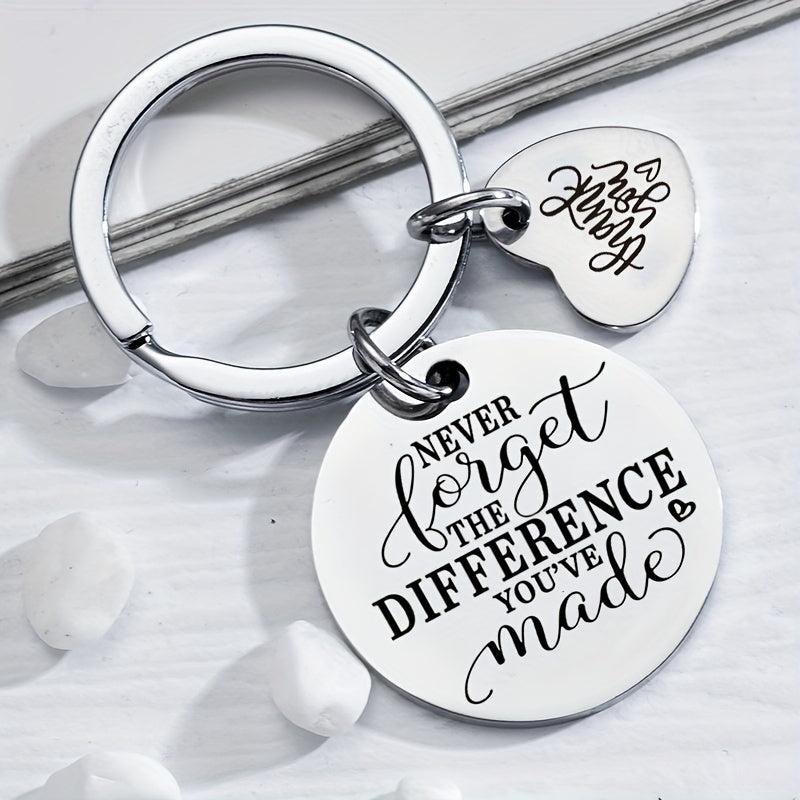 Inspirational Quotes Keychain Stainless Steel Keychain