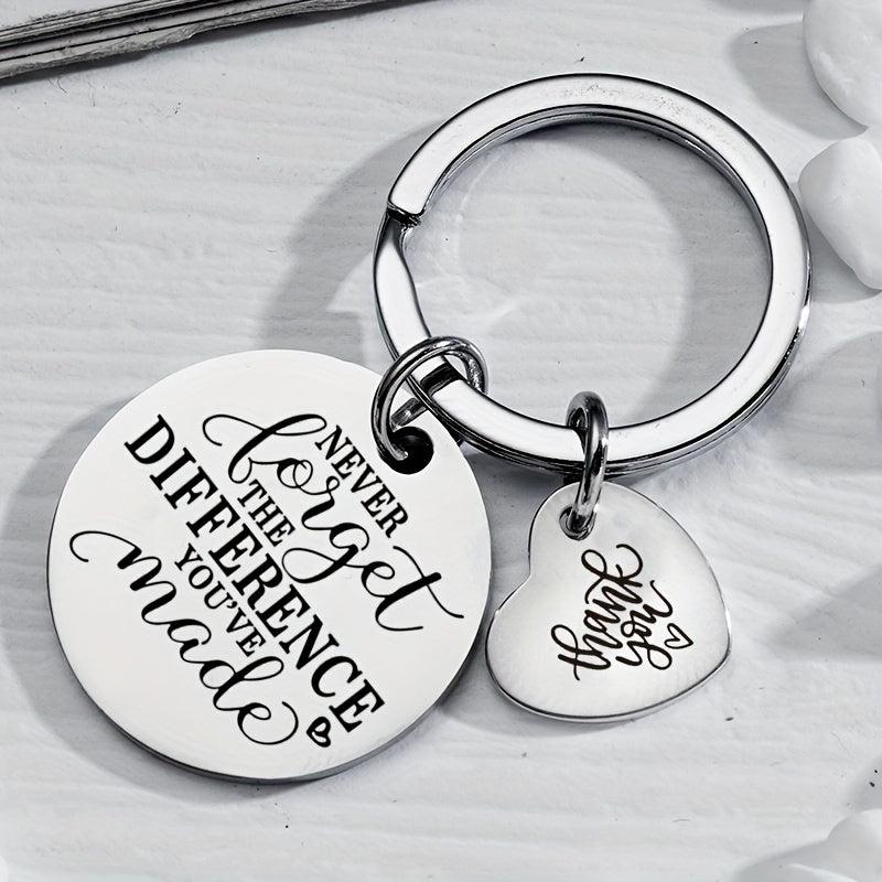 Inspirational Quotes Keychain Stainless Steel Keychain