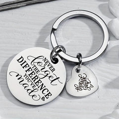Inspirational Quotes Keychain Stainless Steel Keychain