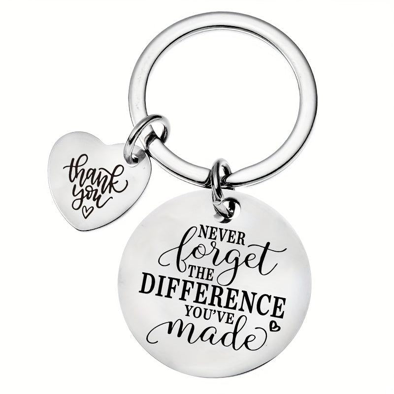 Inspirational Quotes Keychain Stainless Steel Keychain