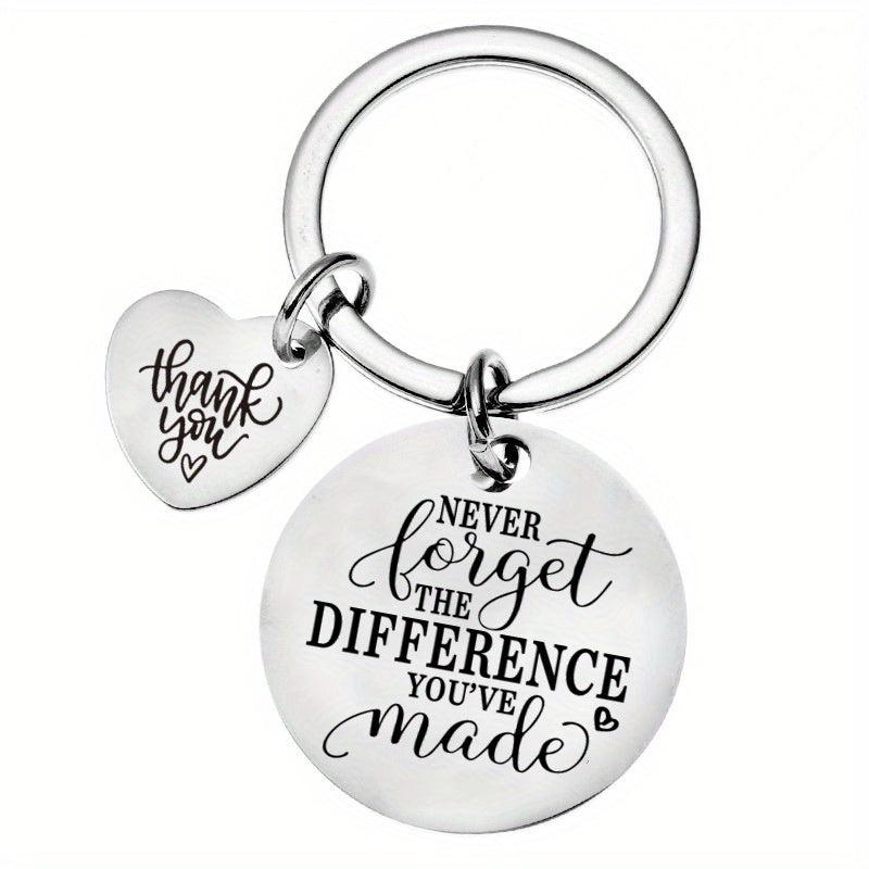 Inspirational Quotes Keychain Stainless Steel Keychain