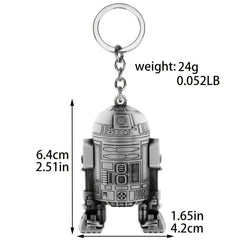 Cartoon Spaceship Metal Keychain Alloy Key Ring Backpack Pants Accessories