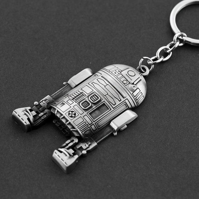Cartoon Spaceship Metal Keychain Alloy Key Ring Backpack Pants Accessories