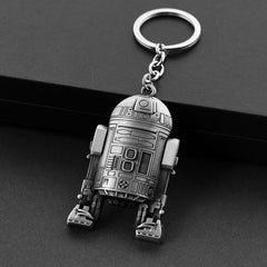 Cartoon Spaceship Metal Keychain Alloy Key Ring Backpack Pants Accessories