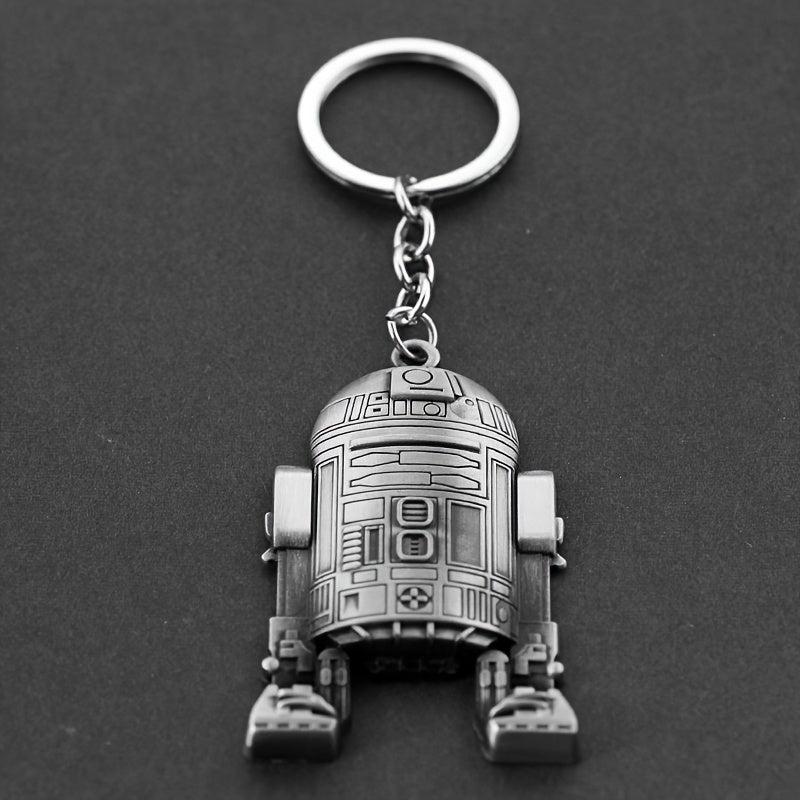 Cartoon Spaceship Metal Keychain Alloy Key Ring Backpack Pants Accessories