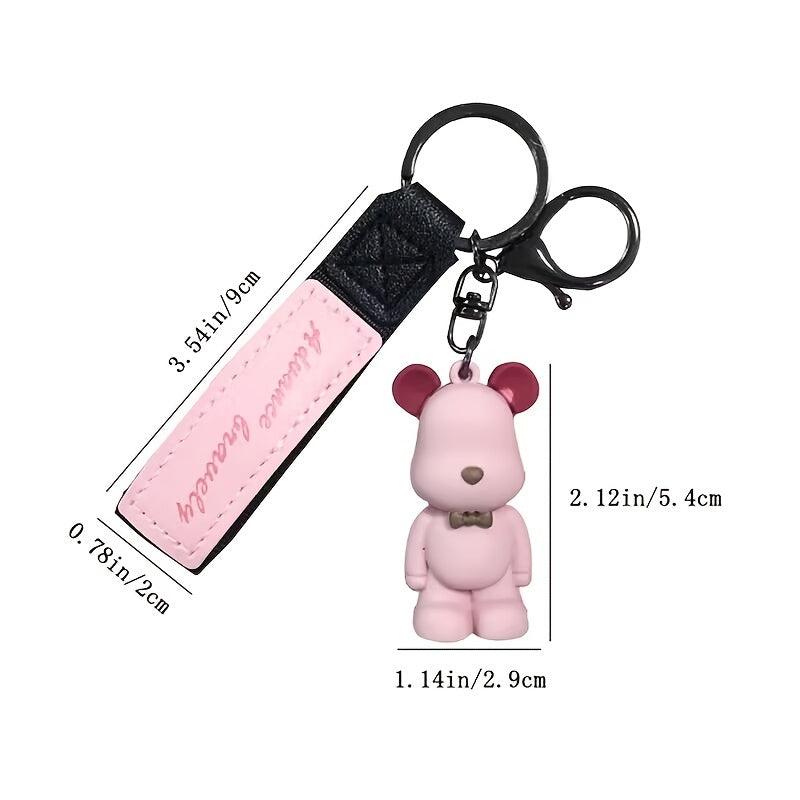 Bow Tie Bear Key Chain Pendant Unisex Bear Doll Backpack Pendant