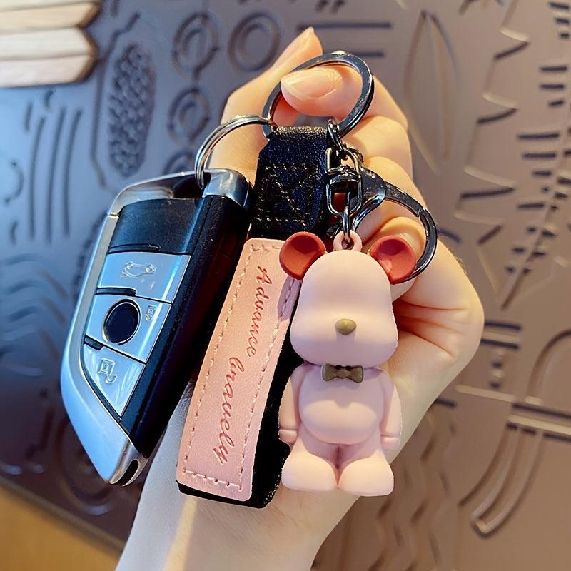 Bow Tie Bear Key Chain Pendant Unisex Bear Doll Backpack Pendant