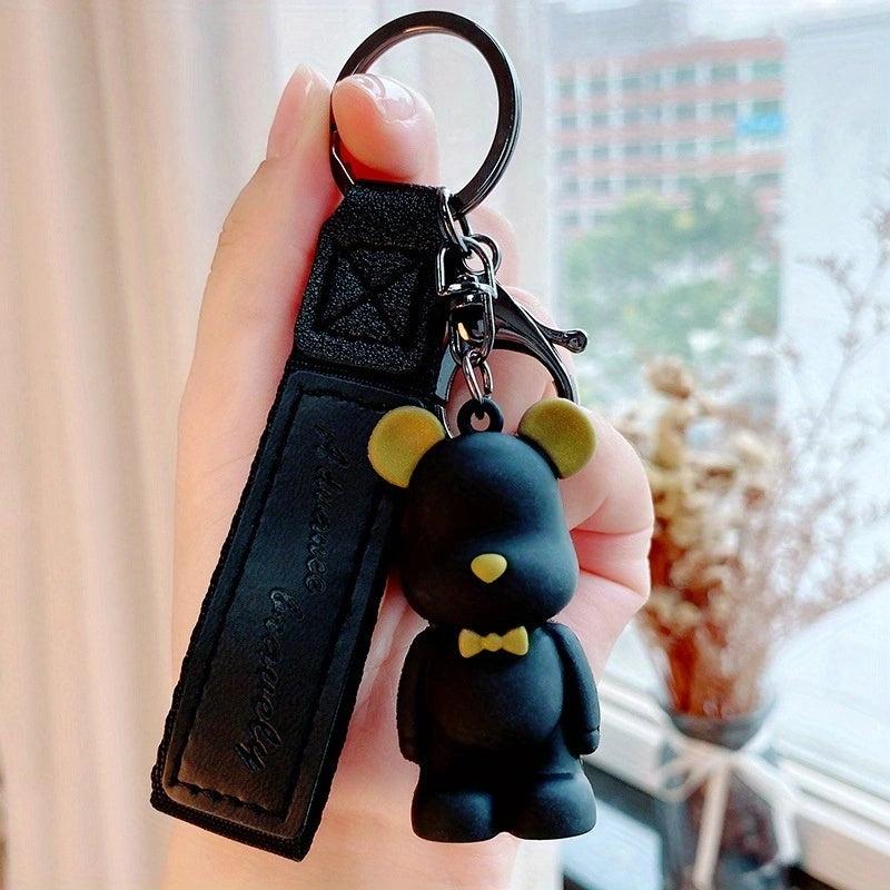 Bow Tie Bear Key Chain Pendant Unisex Bear Doll Backpack Pendant