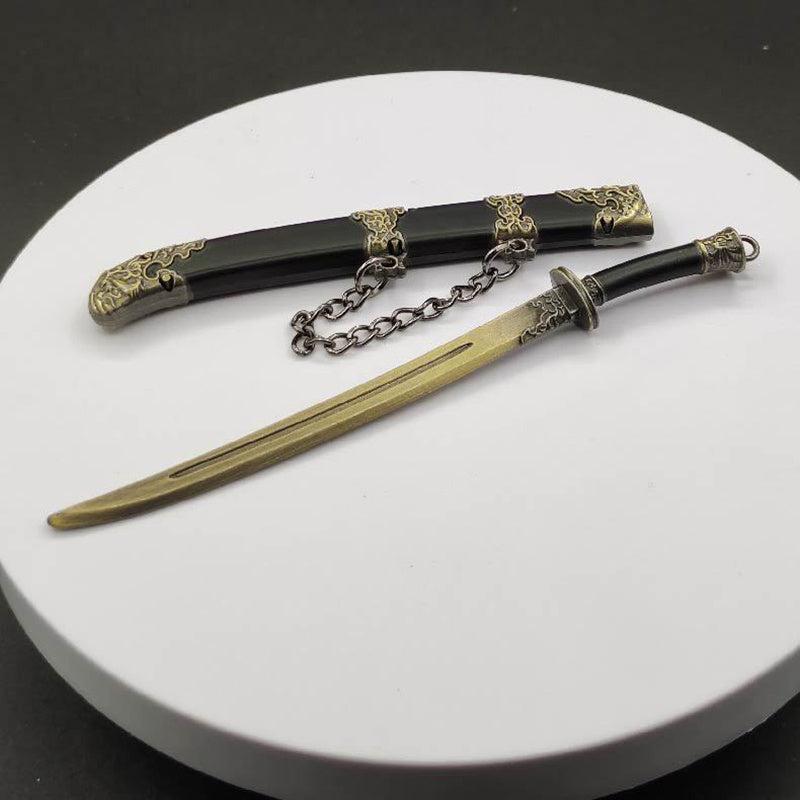 Ancient Famous Sword Metal Weapon Toy Key Chain Pendant