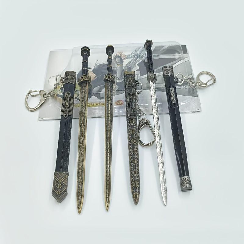Ancient Famous Sword Metal Weapon Toy Key Chain Pendant