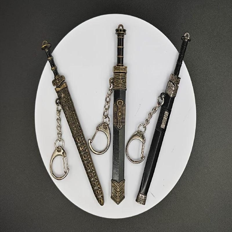 Ancient Famous Sword Metal Weapon Toy Key Chain Pendant