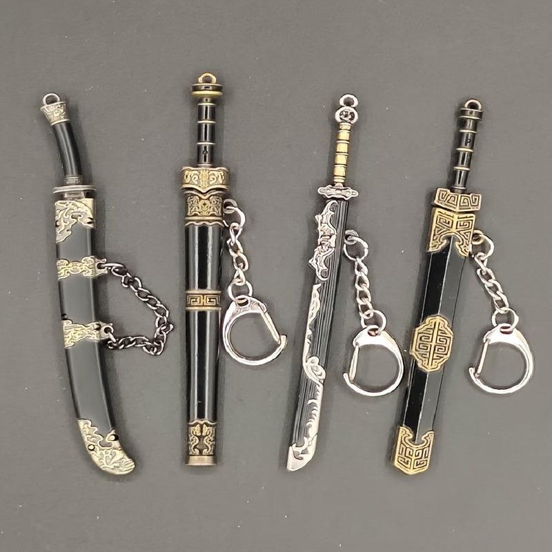 Ancient Famous Sword Metal Weapon Toy Key Chain Pendant