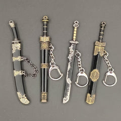 Ancient Famous Sword Metal Weapon Toy Key Chain Pendant