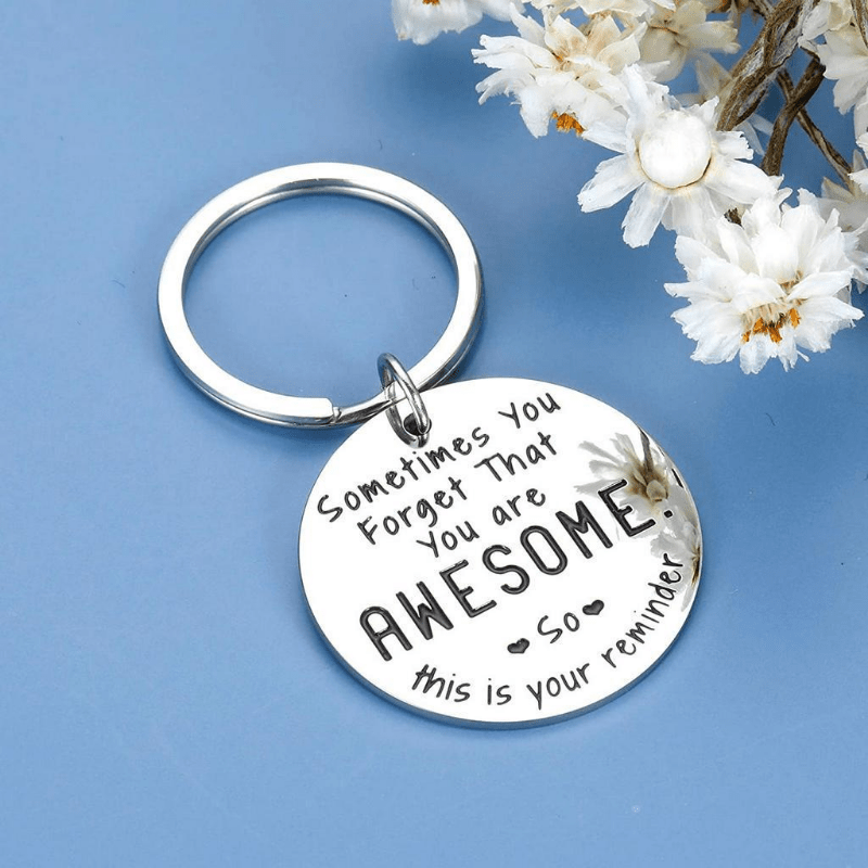 Mens Funny Inspirational Keychain BFF Graduation Gift