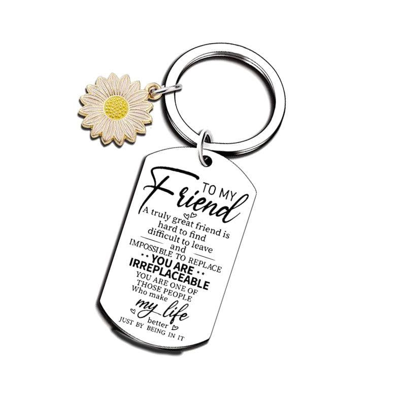 Sunflowers Tai Steel Pendant Keychain Good Keychain