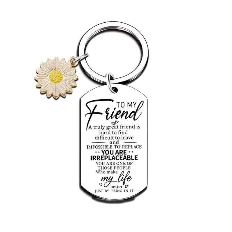 Sunflowers Tai Steel Pendant Keychain Good Keychain