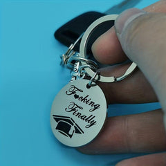 Funny Graduation Keychain For Men College High School Student Boys Present