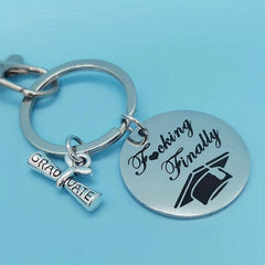 Funny Graduation Keychain For Men College High School Student Boys Present
