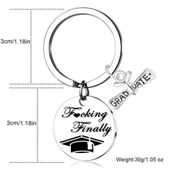 Funny Graduation Keychain For Men College High School Student Boys Present