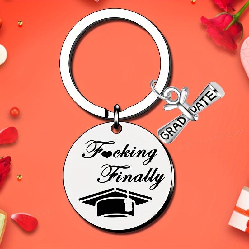 Funny Graduation Keychain For Men College High School Student Boys Present