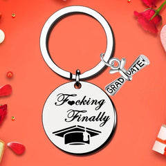 Funny Graduation Keychain For Men College High School Student Boys Present