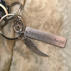 Memorial Keychain Gift for Loss - Angel Keychain for Daddy, Father, Mother