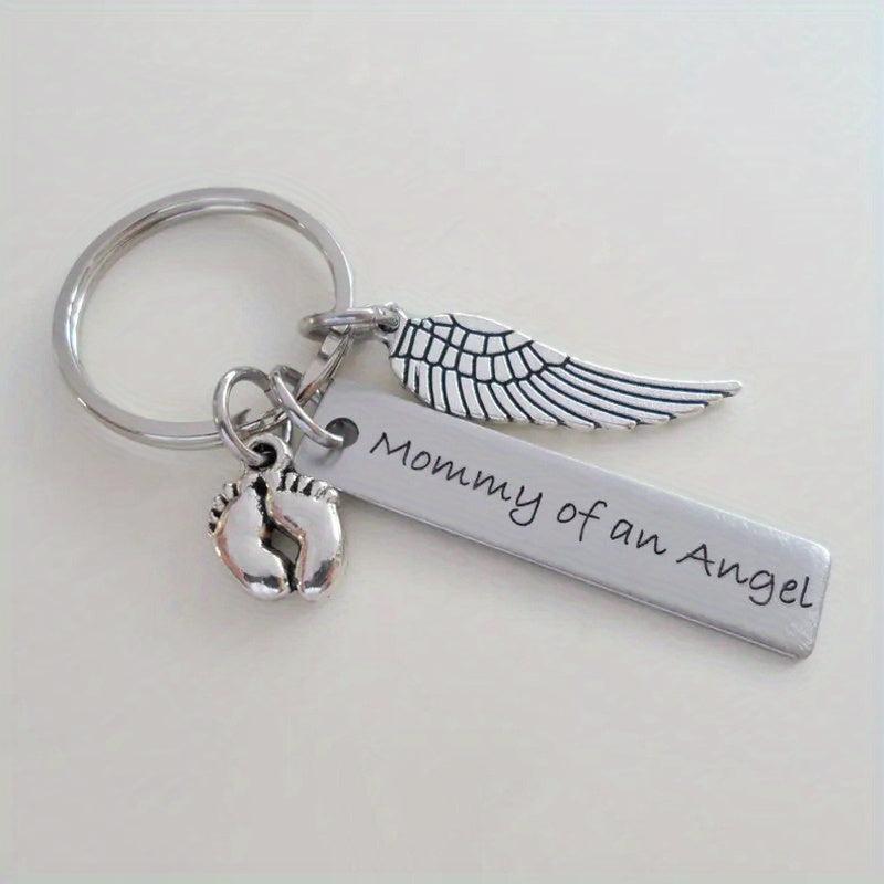 Memorial Keychain Gift for Loss - Angel Keychain for Daddy, Father, Mother
