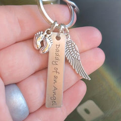 Memorial Keychain Gift for Loss - Angel Keychain for Daddy, Father, Mother