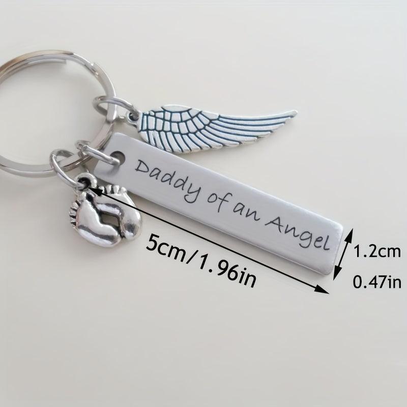 Memorial Keychain Gift for Loss - Angel Keychain for Daddy, Father, Mother