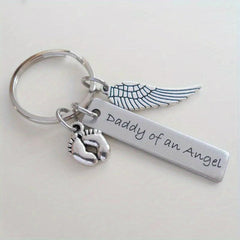 Memorial Keychain Gift for Loss - Angel Keychain for Daddy, Father, Mother