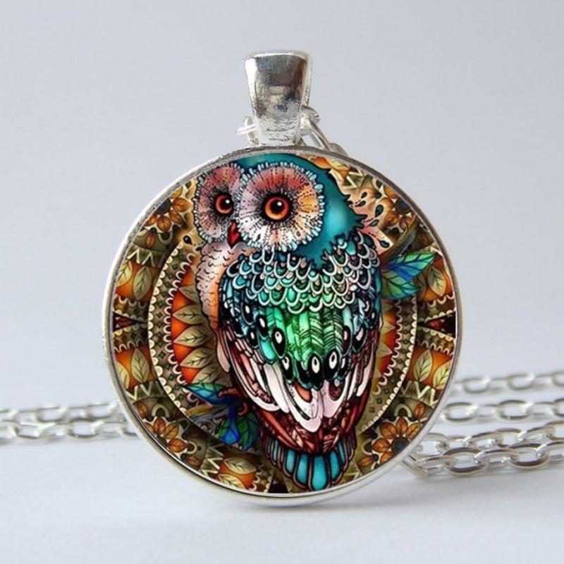 Fashionable Owl Time Gemstone Keychain