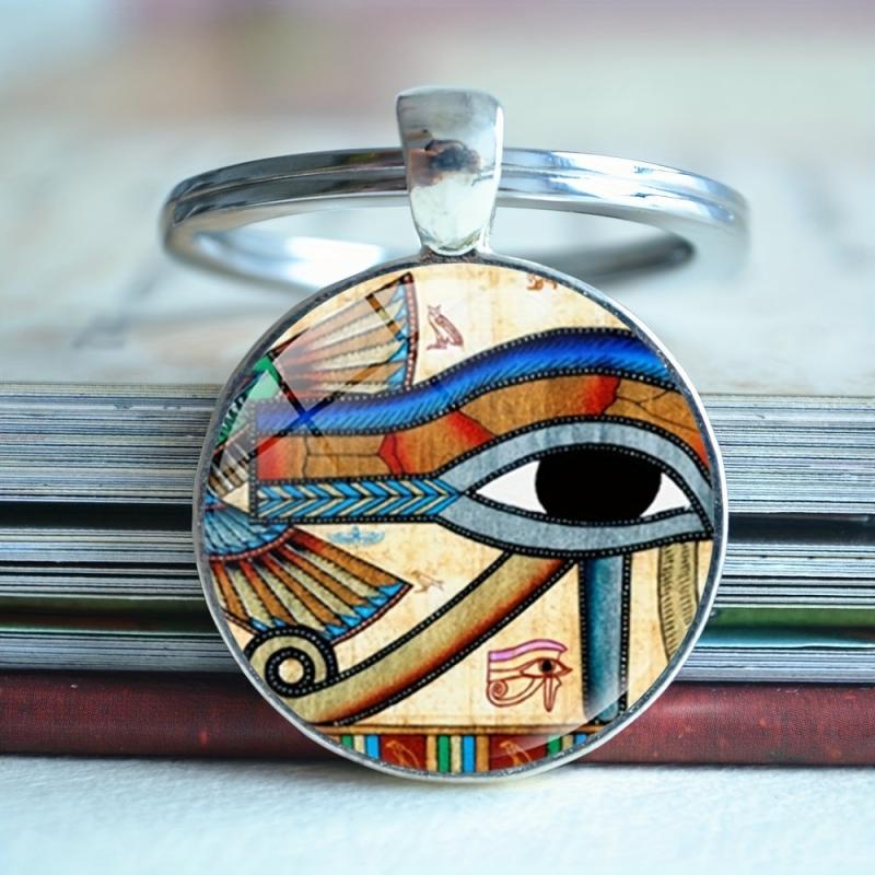 Egyptian Eye of Horus Time Gemstone Keychain