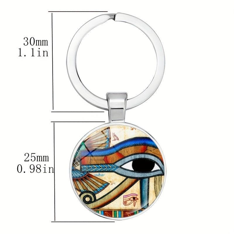 Egyptian Eye of Horus Time Gemstone Keychain