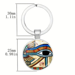 Egyptian Eye of Horus Time Gemstone Keychain