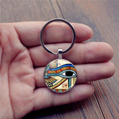 Egyptian Eye of Horus Time Gemstone Keychain