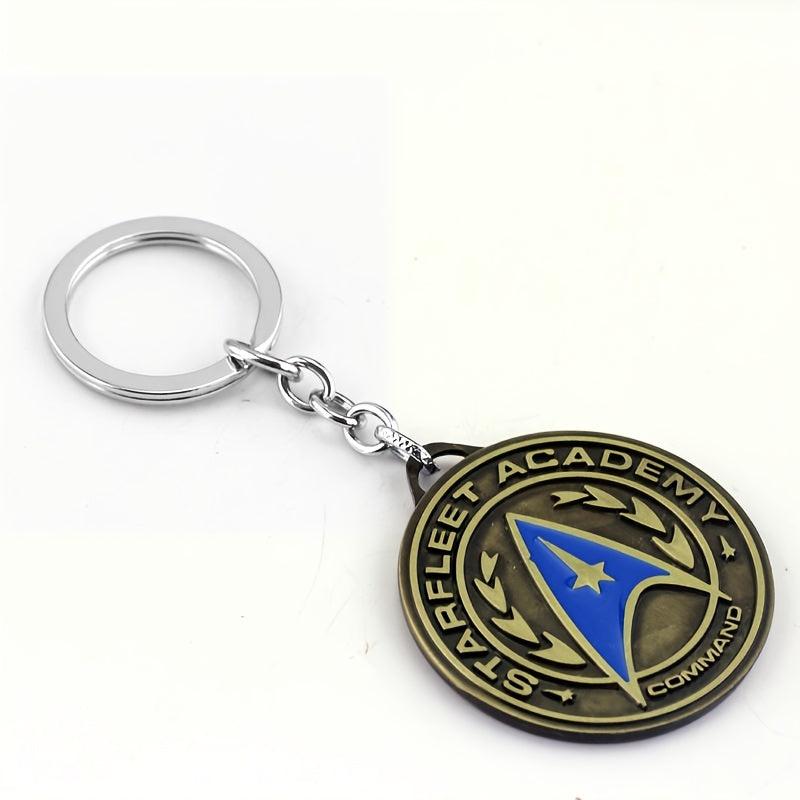 Men's Bronze Shield Keychain Pendant