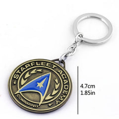 Men's Bronze Shield Keychain Pendant