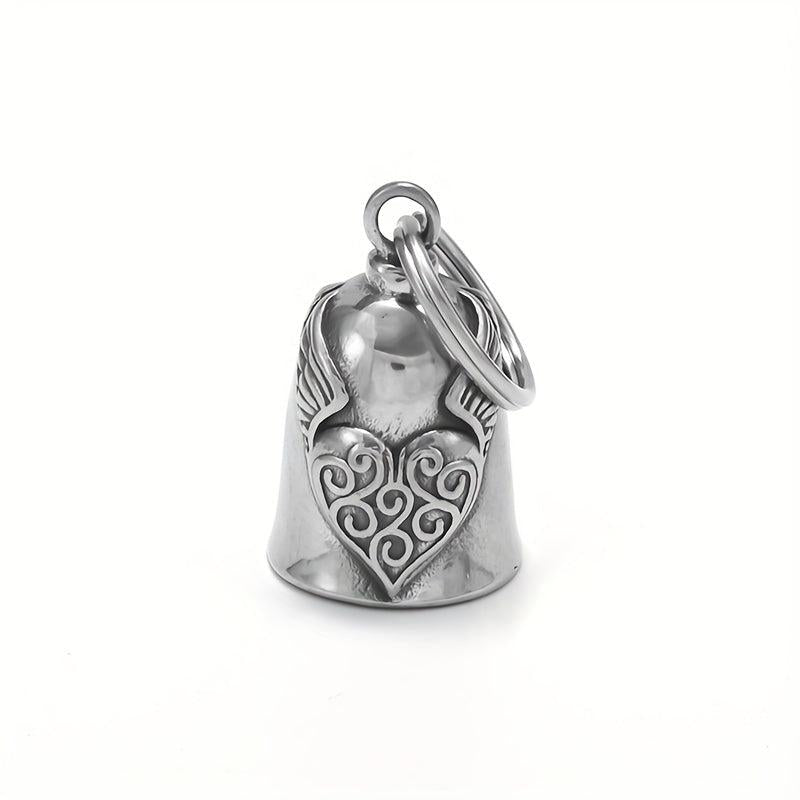Vintage Motorcycle Style Metal Bell Pendant Keychain
