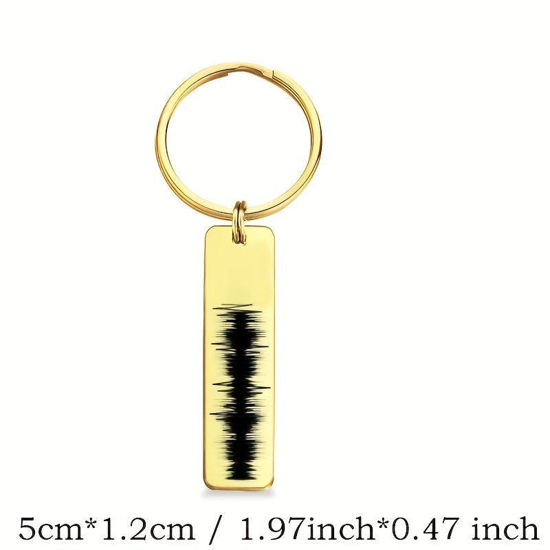 Personalized Stainless Steel Love Key Chain Engraved Name Tag