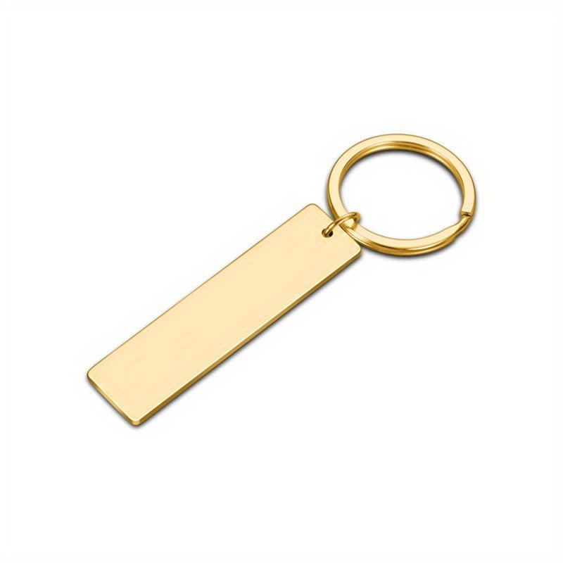 Personalized Stainless Steel Love Key Chain Engraved Name Tag