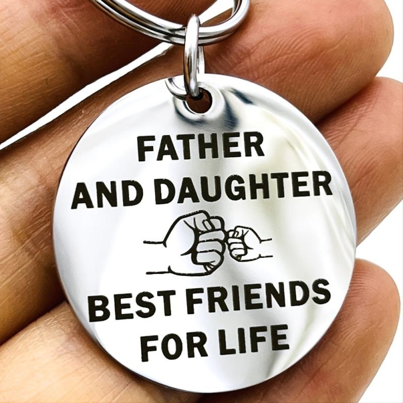 1pc Dad Keychain For Father Birthday Christmas Gift From Daughter