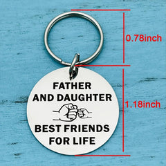 1pc Dad Keychain For Father Birthday Christmas Gift From Daughter