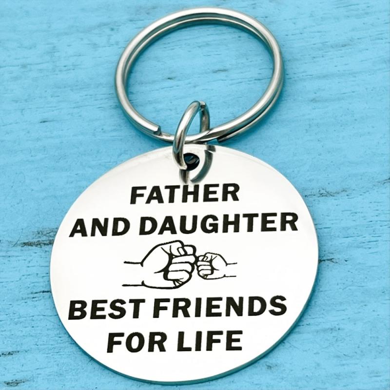 1pc Dad Keychain For Father Birthday Christmas Gift From Daughter