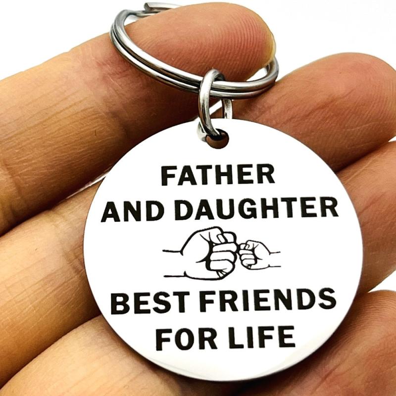 1pc Dad Keychain For Father Birthday Christmas Gift From Daughter