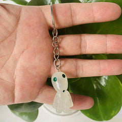 Ghost Shape Pendant Luminous Keychain Tree Elf Glowing Alien Anime Key Ring