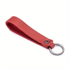 Car Keychain Men's Leather Case Small Gift Faux Leather Hanging Buckle
